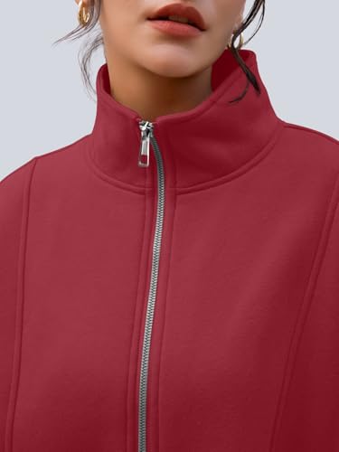 Image of AUTOMET Women's Quarter Zip Oversized Sweatshirt Fleece Mock Neck Pullover