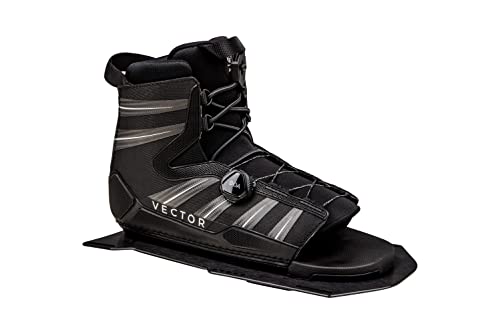 Radar Vector Boa Waterski Boot - Black/Carbon/White - SM - Front Aluminum Plate