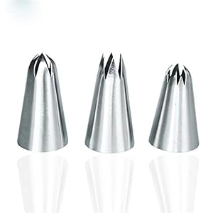 3 stks/set Big Size Cream Cake Icing Piping Russian Nozzles Pastry Tips Roestvrijstalen Fondant Cake Decorating Tools 1…