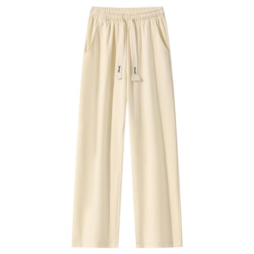 Sweatpants Men Solid Color Straight Leg Sporty Casual Trendy Jogger Lounge Full Length Trousers with Pocket