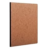 Clairefontaine Cloth-bound Notebooks 8 1/4 in. x 11 3/4 in. ruled, tan cover, elastic closure 96 sheets
