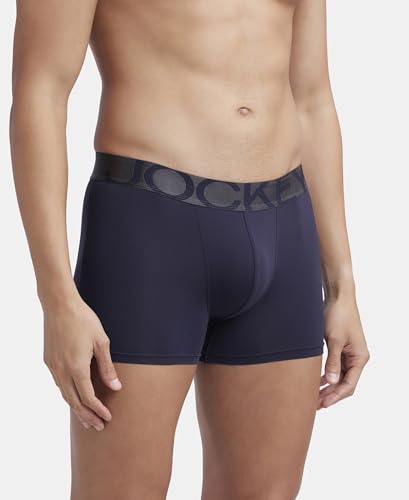 Image of Jockey IC28 Men Tactel Microfiber Elastane Stretch Solid Trunk with Moisture Move Properties (Pack of 2)