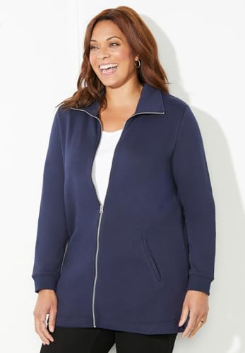 Catherines Women's Plus Size Quilted Knit Jacket3