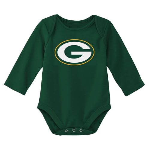 Image of Outerstuff NFL Newborn & Infants 0-24 Months Official Primary Logo Long Sleeve Creeper Bodysuit Romper