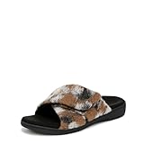 Vionic Women's Relax II Slipper, Brown Multi Camo Felt, Size 9