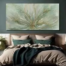 Fleurs en œuvre d'art abstraite moderne KEMEIQI pour une décoration de chambre apaisante