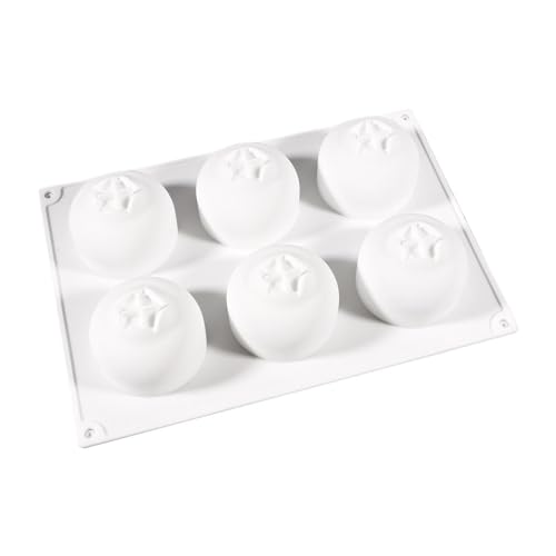 Genérico Stampa Silicone 6 Cavità Mirtillo - Resistente Calore Alimentare 6x4,4cm | Piastra Muffin Forniture Pasticceria | Per Torta Budino Biscotto Dolce Casa Cucina Ristorante