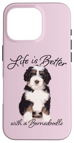 Life is Better with a Bernedoodle Case for iPhone 16 Pro