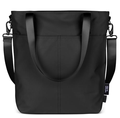 Modern Water-Resistant Tote Bag for Women | Zippered Laptop Purse for Travel, School, Work | Sizes Small, Medium & Large