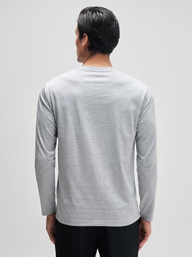 Image of XYXX Men's Solid Cotton T-Shirt | Round Neck Tshirt | Full Sleeves | Solid-Regular Fit Tshirt for Men