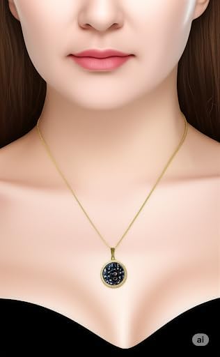 A SHER'S CREATION Elegant Stylish Blue Crystal Pendant Necklace for Women & Men – 14K Gold Plated Minimalist Jewelry with Austrian Crystals – Dainty Trendy Gift for Teens, Bridal, Everyday Wear - Image 2