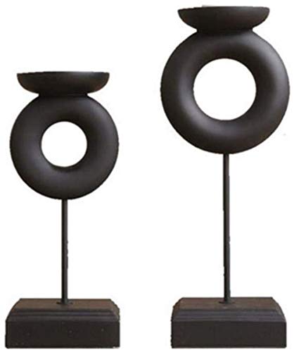 DCC Los titulares 2pcs Set de Velas, Resina Pilar Porta Velas, Vintage, los titulares de Velas Decorativas Modernas de la Pieza Central de Regalo Partido del estreno