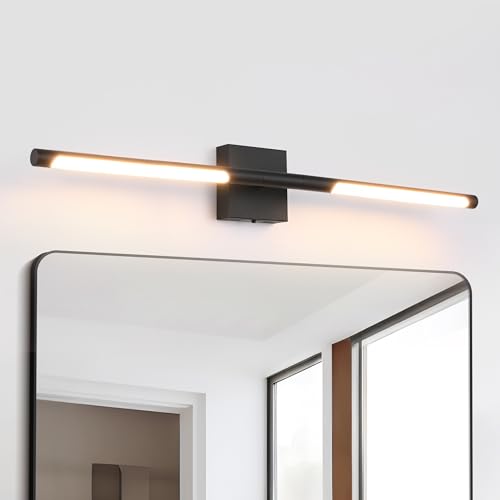 Image of TODOLUZ 36-Inch 5CCT 20W LED Bathroom Light Fixture, Black 2700K-5500K Wall Sconce Lamp Vanity Lighting with Adjustable Tube
