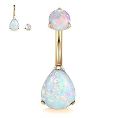 1PC Gold+White Opal-Water Drop