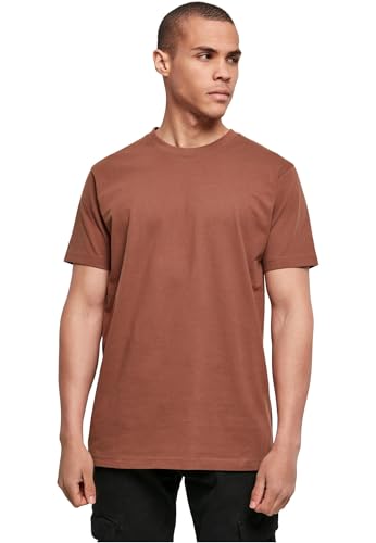 Build Your Brand Herren T-Shirt Round Neck, Männer Basic T-Shirt mit...