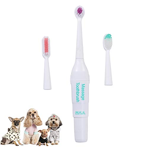 POPETPOP Escova de dentes elétrica profissional para cães e gatos, tecnologia ultrassônica kit de es