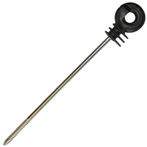 Agrarzone 10 isolantes de anel de cabo longo de 22 cm de comprimento, isolamento de distância duradouro, isoladores robustos para cerca de relva e cerca elétrica