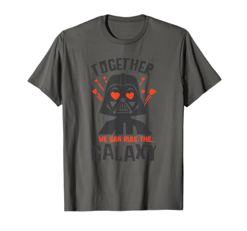 T-shirt Star Wars Darth Vader Hearts noir en coton pour fan de la saga