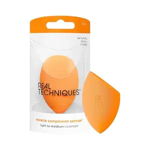 Real Techniques makeup blending sponge for natural, dewy finish