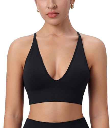 Image of Deep V-Neck Adjustable Women's Sports Bra