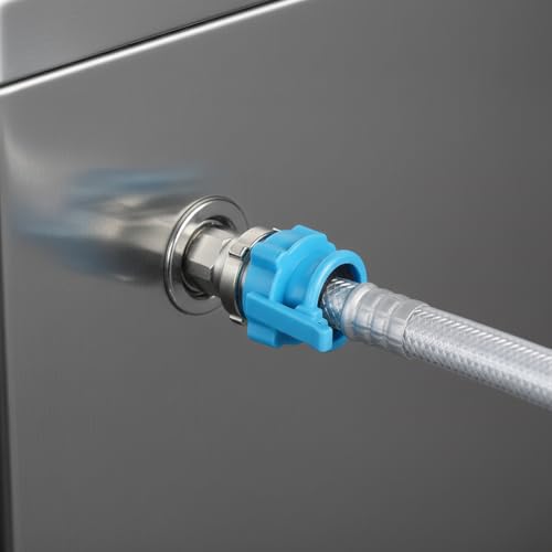Image of PARDZWORLD 4m Extra Long Washing Machine Inlet Pipe Heavy Duty Flexible PVC Water Inflow Hose with Leak-Proof Tap Connectors for Fully Automatic Top & Front Load Washing Machines