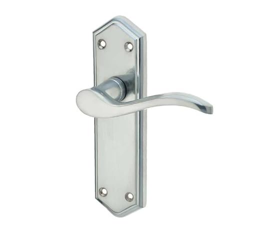 Kooples Hardware Jedo Paris Suite Lever on Plate (Latch, Satin Chrome)