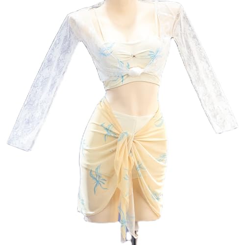 Wecos Love and Deepspace Cosplay MC Midsummer Swimsuit Costumes Vacation Style Yellow Swimwear Casual Wear Rafayel Lads L