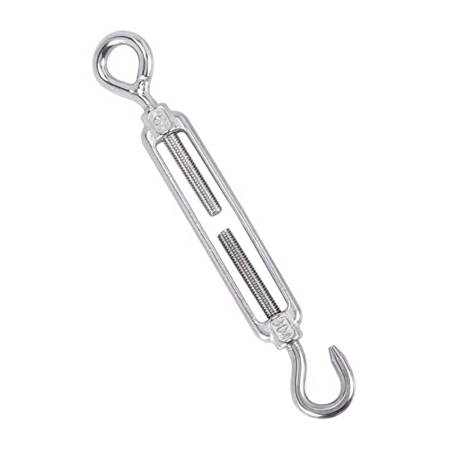 304 Stainless Steel Turnbuckle M6 Wire Rope Tension Tensioner Strainer and M3 Wire Rope Clips, 1/8 Inch Cable Railing Kit for Wood Post Clamps miniatura 4