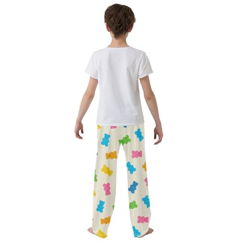 Boys' Pants Gummy Bear Jelly Candy Colorful Long Bottoms Jogger Pants Elastic Waist Trousers with Pockets S-XL3