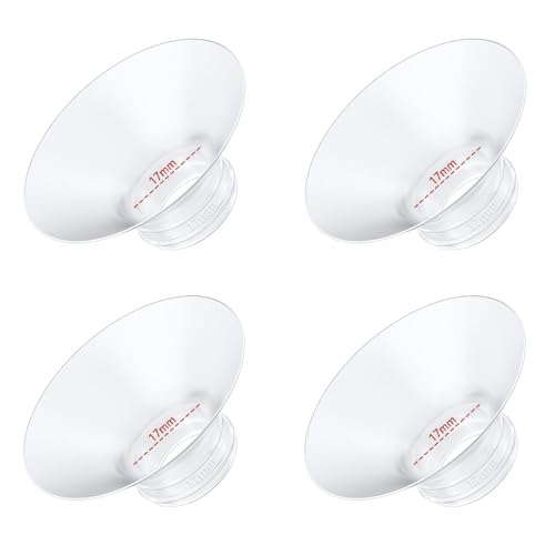 Image of 4PC Flange Insert 17mm Compatible with Momcozy M5/M6/M9/S12 Pro/V1 Pro/V1 Pro Breast Pump, Fit for Eufy/Elvie/Medela/Spectra/Lansinoh/NCVI/Lansinoh/TSRETE with 24mm Flange/Shield Breast Pump