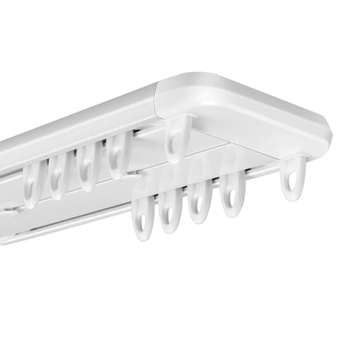 Rail rideau double plafond aluminium 280 cm robuste et silencieux