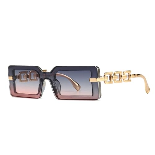 Lunettes de soleil UV400 carrées dégradées pour femmes et hommes