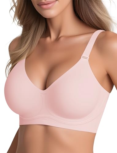 Image of Wireless Bras for Women No Underwire Seamless Buttery Bralettes Smoothing Women's Bras Full Coverage Shapedly Bra