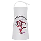 [RFSHOPWF] ウマ娘 ライスシャワー エプロン H型シンプルカフェエプロン おしゃれレディースメンズポケット付き シワになりにくい撥水汚れにくい家庭用ピナフォア 保育士キッチン業務用作業用えぷろん。70cm×84cm