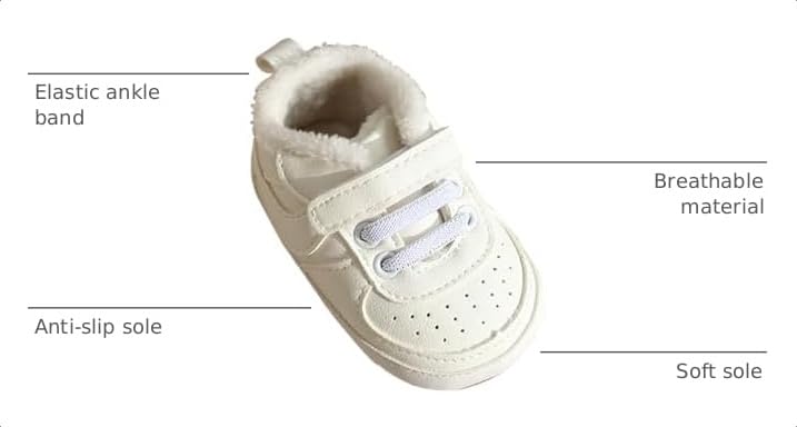 Image of Clowora Unsex Baby Shoes Boys Girls Infant Sneakers Non-Slip Soft Rubber Sole Toddler Crib First Walker Lightweight Shoes