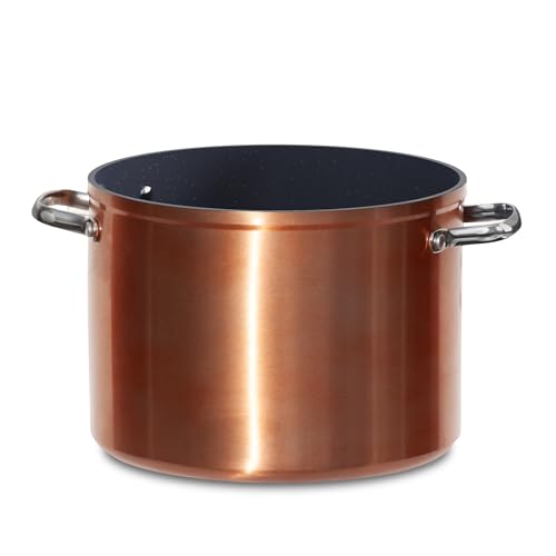 Nuwave Marmite en céramique Blue Duralon 7,6 L, sans PFAS, lavable au lave-vaisselle, au four et à l’induction, résistante aux rayures, en diamant infusé...