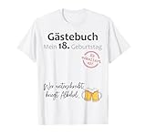 T-Shirt 18. Geburtstag Junge Mädchen 18 Jahre Deko