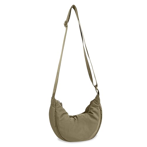 Image of Nylon Crescent Crossbody Bag for Women Purses Trendy Men,Small Travel Sling Bag Hobo