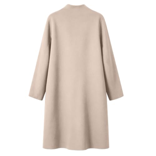 TRCELECTROP Womens Trench Coat Mid Length Jacket Casual Fall Winter Peacoat Trendy Open Front Coatigan with Patch Pockets - image 5