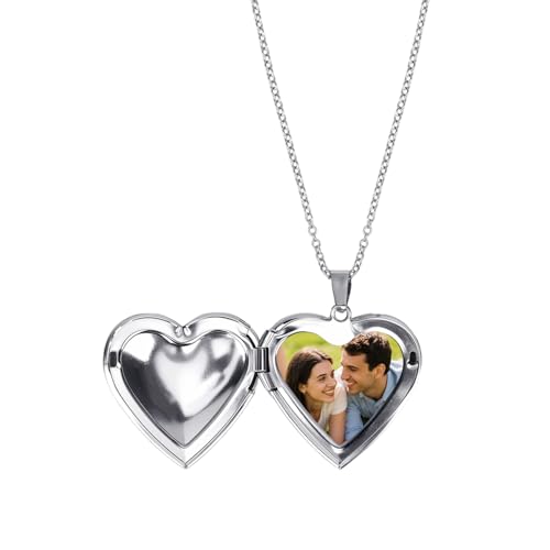 MOTIBACK Collana con ciondolo a forma di cuore in acciaio