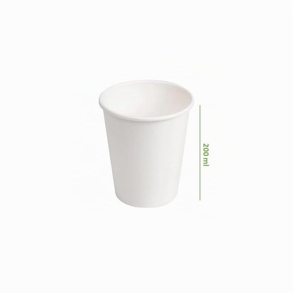 SHOBI 1000 Bicchieri Monouso in Carta per Acqua, Bicchiere 200 ml Biodegradabile in cartoncino ideale per Bevande Calde