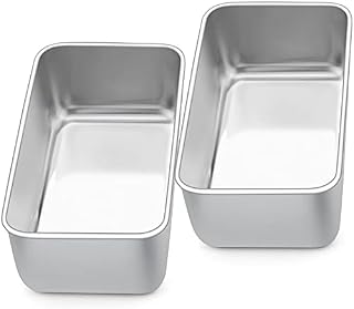 Joyfair Foremka do chleba ze stali nierdzewnej, 2 szt. foremka do chleba, forma do chleba, forma do chleba, forma do chleba, forma do chleba, 23 cm x 12 cm x 6 cm, zdrowa i nietoksyczna, łatwa do