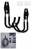 MOAYZRO 2 PCS EV Charger Holder Wall Mount, Steel Charging Cable Organizer J-Hook, Multifunctional Tool Storage Hook, Universal Bracket Hook for Garage and Outdoor Station (Black)