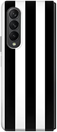 R2297 Black and White Vertical Stripes Case Cover for Samsung Galaxy Z Fold 3 5G