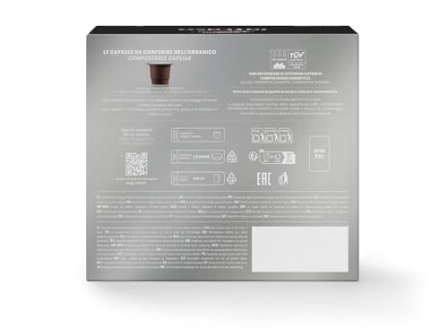 Caffè Vergnano 1882 - 100 Capsule Caffè Compostabili E Compatibili Con Nespresso, Intenso - Pack Da 100 Capsule - 8