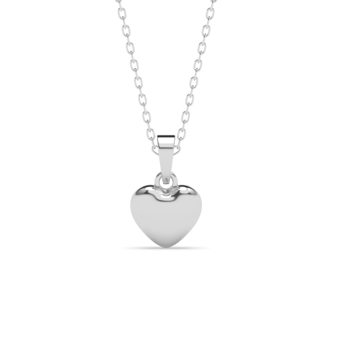 clara 925 Sterling Silver Dua Heart Pendant Chain Necklace | Platinum Plated |Gift for Women and Girls-picture-17
