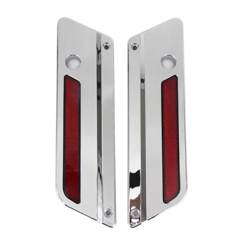 WTNZBAEM Chrom Motorrad Harte Satteltasche Latch Cover ABS Kompatibel Mit Harley Touring Electra Street Glide Road King FLH FLT FLHR FLTR 1993-2013