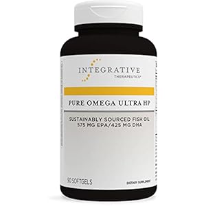 Integrative Therapeutics Pure Omega Ultra HP 1392 mg- Omega-3 Fatty Acid Supplement from Fish Oil, with EPA and DHA – Gluten-Free – Sustainably Sourced – 90 Softgels