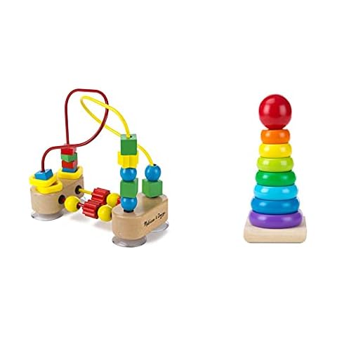 Melissa & Doug First Bead Maze and Rainbow Stacker Cover