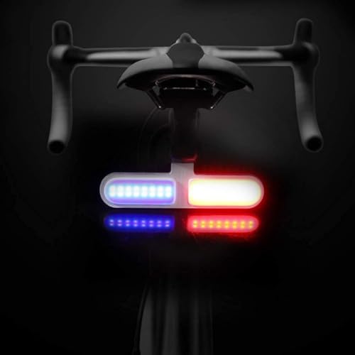 Image of Dark Horse Bicycle 6 Mode LED with Red & Blue Light, USB Rechargeable Tail Light, High Brightness and Waterproof Rear Light, Police Tail Light, NEW Model